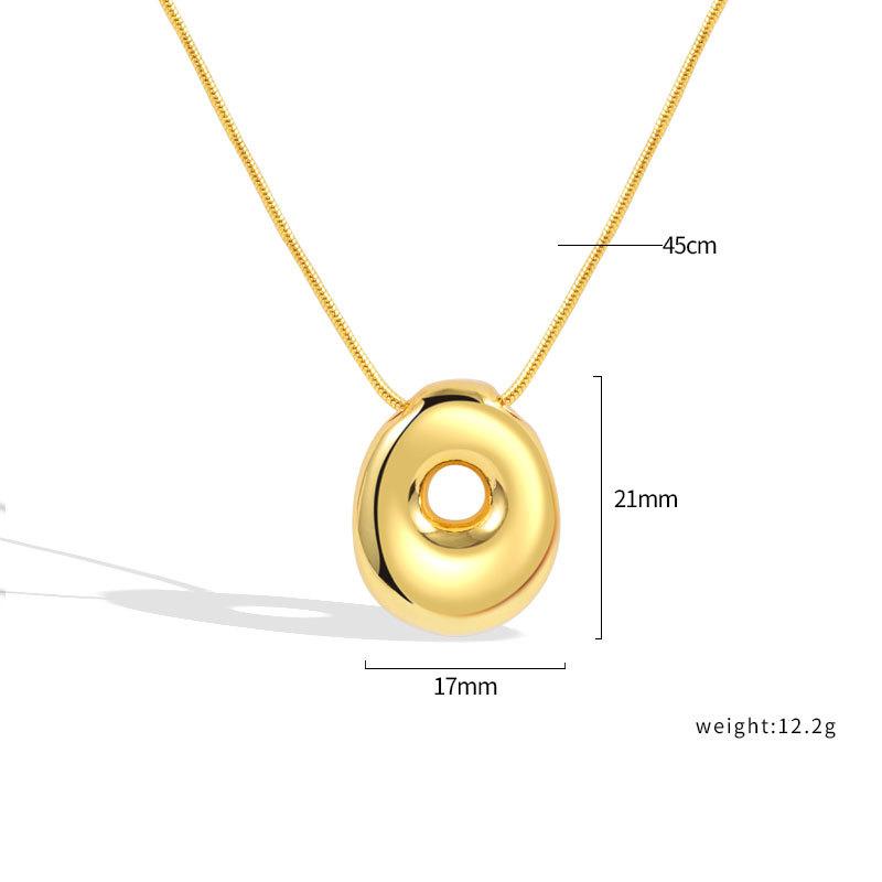 VENTFILLE 925 Sterling Silver 26 Letters Necklace For Women Gift Smooth Cute Balloon Jewelry Accessories Dropshipping Wholesale