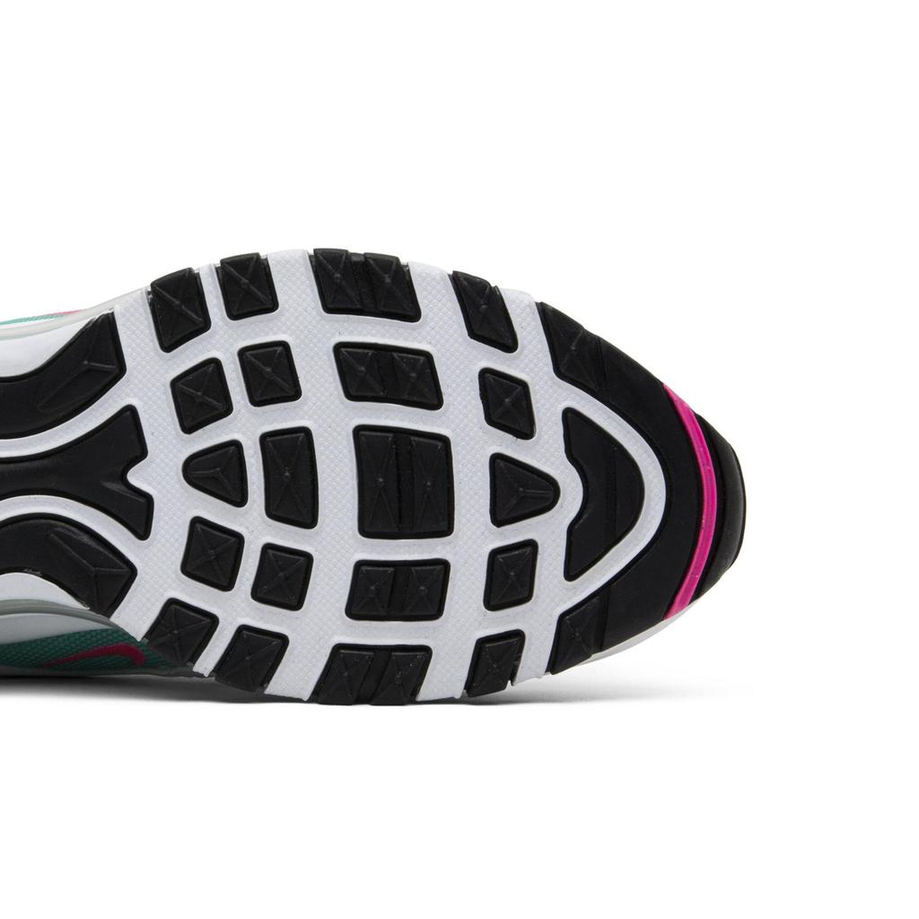 Nike Air Max 97 Grade School 'South Beach' (Unisex) White / Pink Blast-Kinetic Green Kids' Running Shoes 921522 101