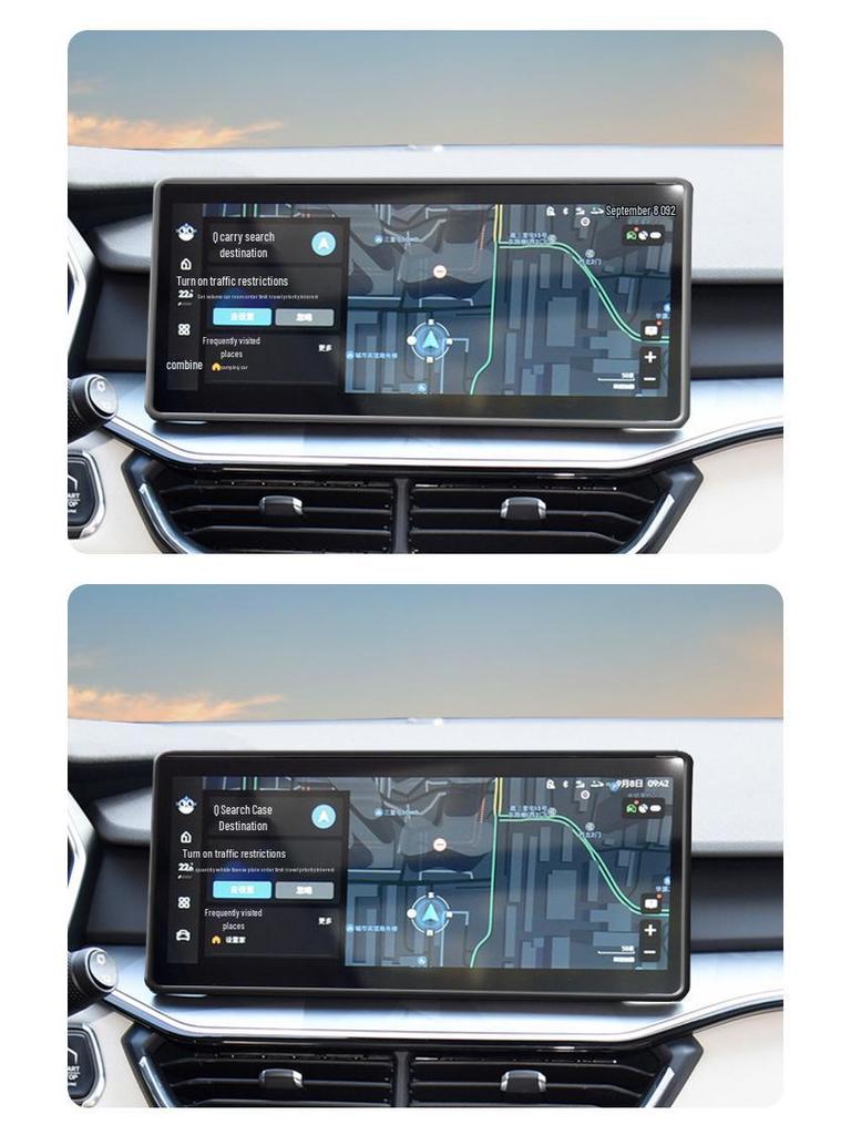 Silikonový ochranný rám pro navigační displej Lynk&Co 06