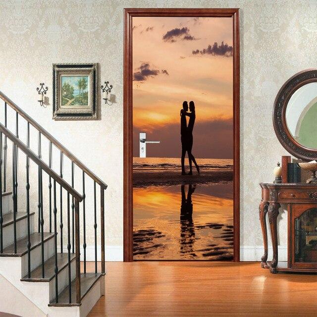 Glowing In the Night Castle Sticker Decals for Door Decoration Waterproof Removable Vinyl DIY Stickers Porte Princess Girls Room