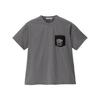 [Beisia] ALWEAR Smooth Skin Snow Dry Different Material T-Shirt with Pocket, 2026 New Design, Cool Touch Smooth Skin T, Unisex, Summer, Brick, White,