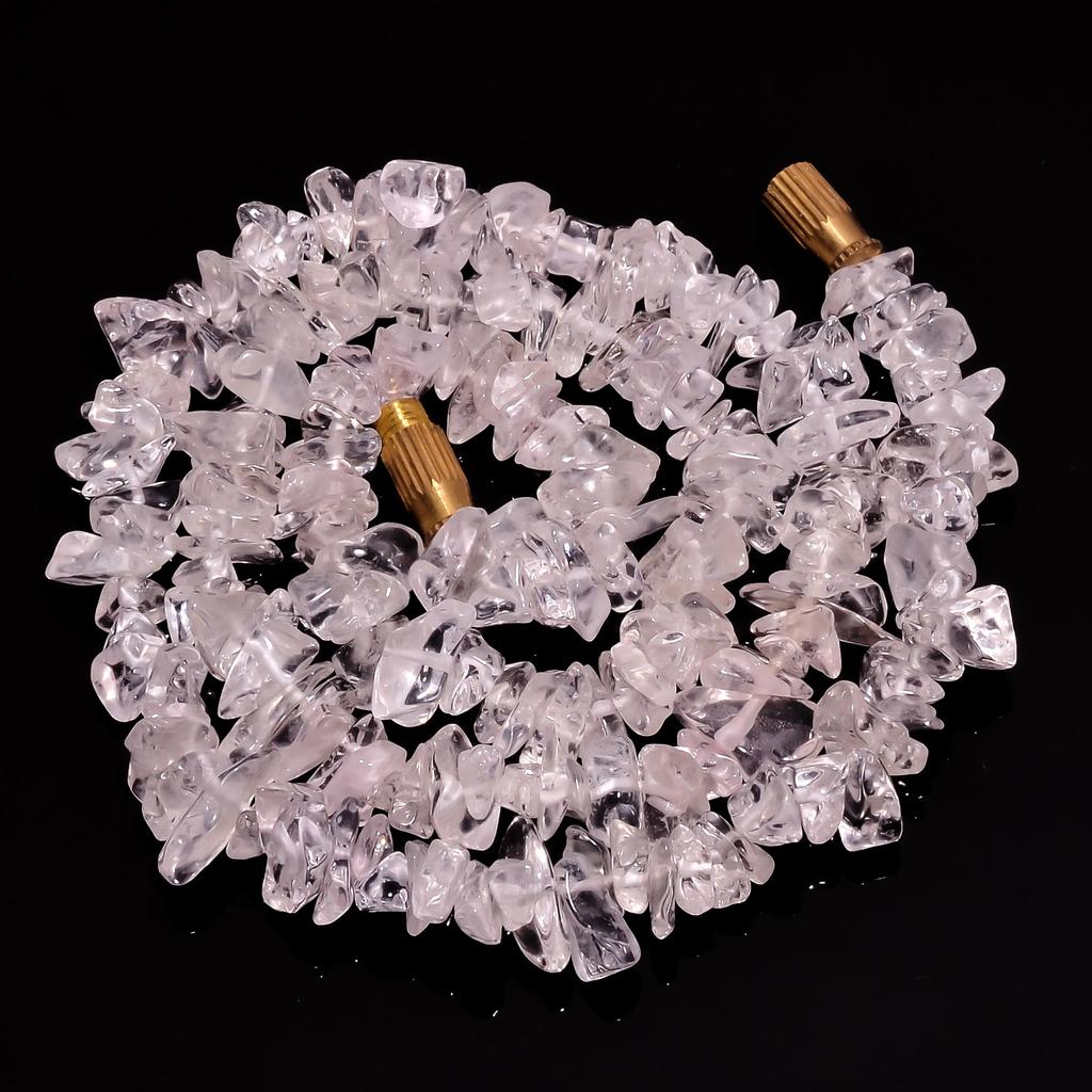 Natural Crystal Gemstone Uncut Smooth Beads Necklace 6-8 mm 18" UB-8429 UB-8429