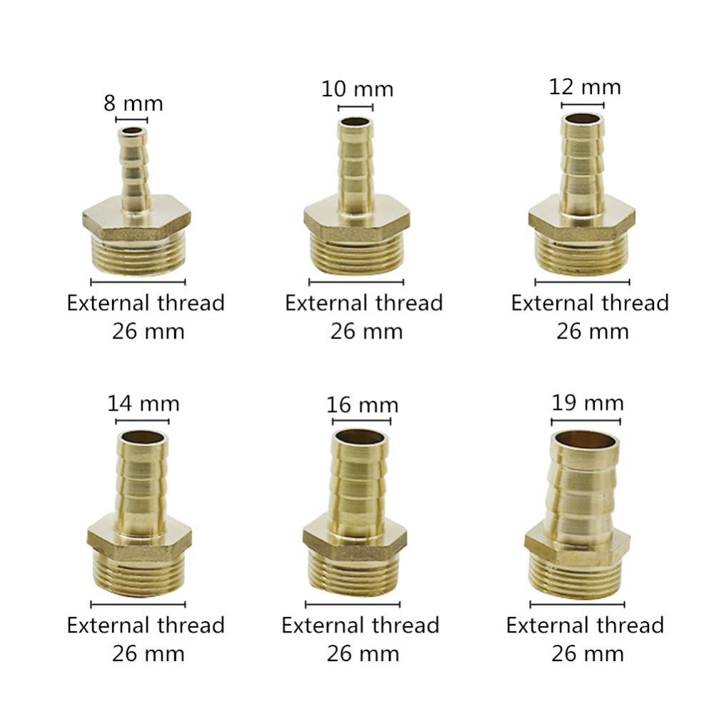 Hose Barb Connector copper  3/4" female Male Thread Pipe Fitting Barb Hose Pagoda Coupling Tail Connector 8/10/12/14/16mm hose