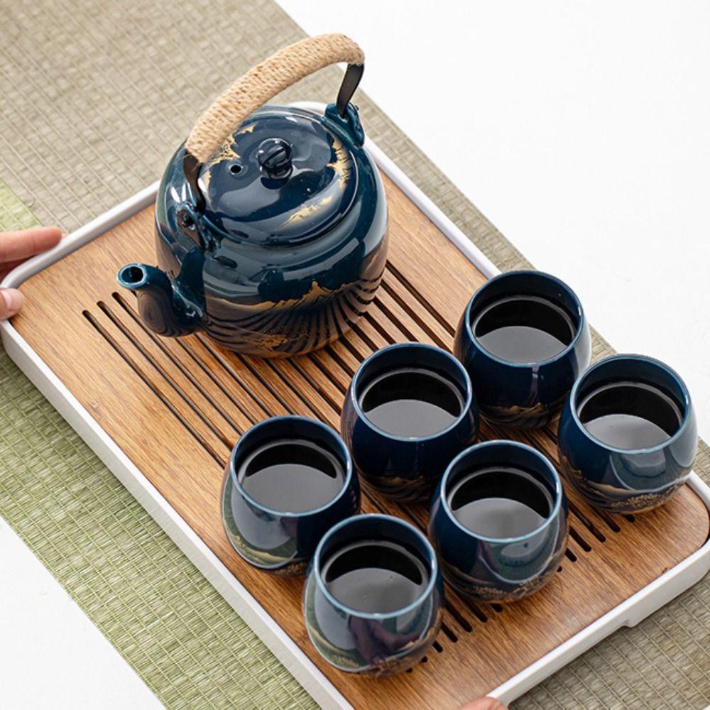 2pcs Elegant Japanese-style Ceramic Teacup Retro with Glaze Simple Master Mug Smooth Surface 180ml Kung Fu Tea Cup Office