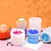 Cylinder Candle Holders Molds Silicones Pen Cup Molds for Epoxy Resins Tealight Holders Pen Cup Home Party Decoration