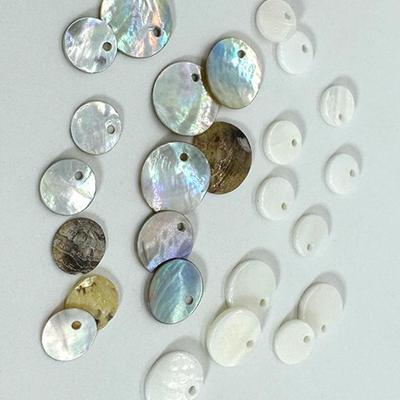 Natural Round Shell Clothing Hang Tags and Buttons