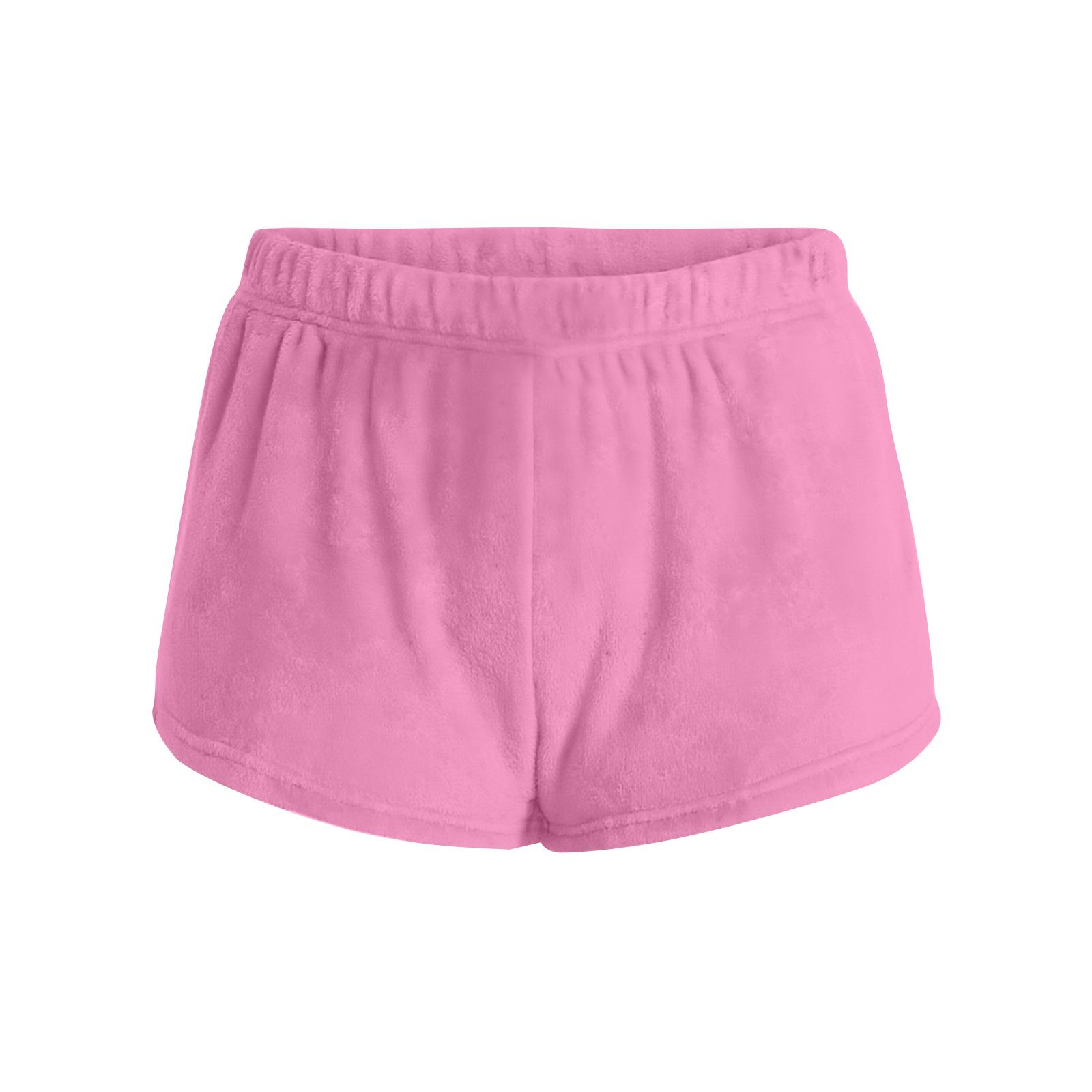

Women s Stretch Shorts Regular Fit Hiking Shorts Casual Sports Shorts Fleece Pants Large Shorts XS розовый