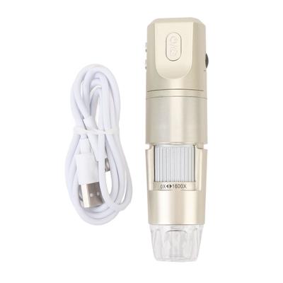Wireless Digital Microscope with 8 Dimmable LED Lights 0 To 1600X 1080P Wireless USB Handheld