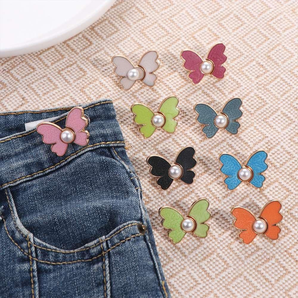 Zinc Zinc Alloy Snap Fastener Pants Pin Butterfly Clothing Accessories Jean Button Waist Buckle Skirts
