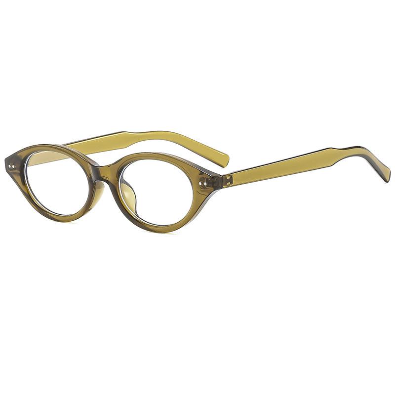 Cat's eye nerd glasses women's new fashion versatile street shot flat glasses European and American retro oval glasses frame
