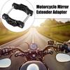 Motoforti Steering Wheel Clamp Mount Adjustable Rearview Mirror Extender Off-Road Spotlight Bracket for Motorcycle Sport Bike Scooter Black L-17-63mm