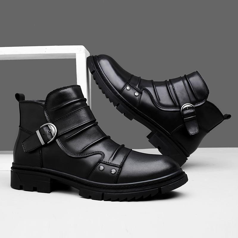 Британский стиль 2024Новинка Мужские прогулочные ботинки из натуральной кожи — фото 5