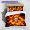 Valencia FC Printed 3PCS Bedding Set Breathable Duvet Cover with Pillowcases Decorative Bed Linen for Bedroom Home