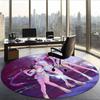 Huntrix (58) Round Office Rug Decorative Floor Rug for Office Bedroom Living Room and Home Space