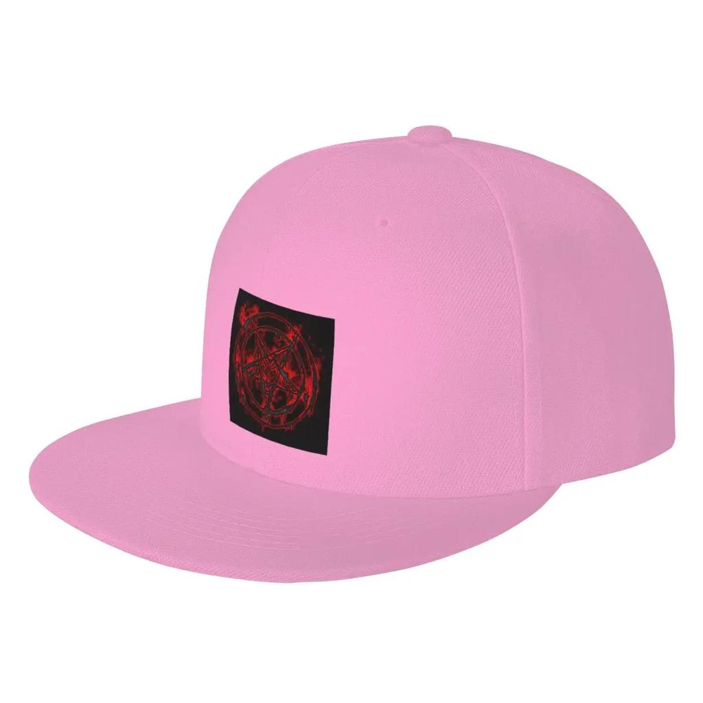 Pentagram Satanismus Siegel des Baphomet Teufel Kappe Mode Lässig Baseballkappen Verstellbare Mütze Hip Hop Sommer Unisex Baseballkappen