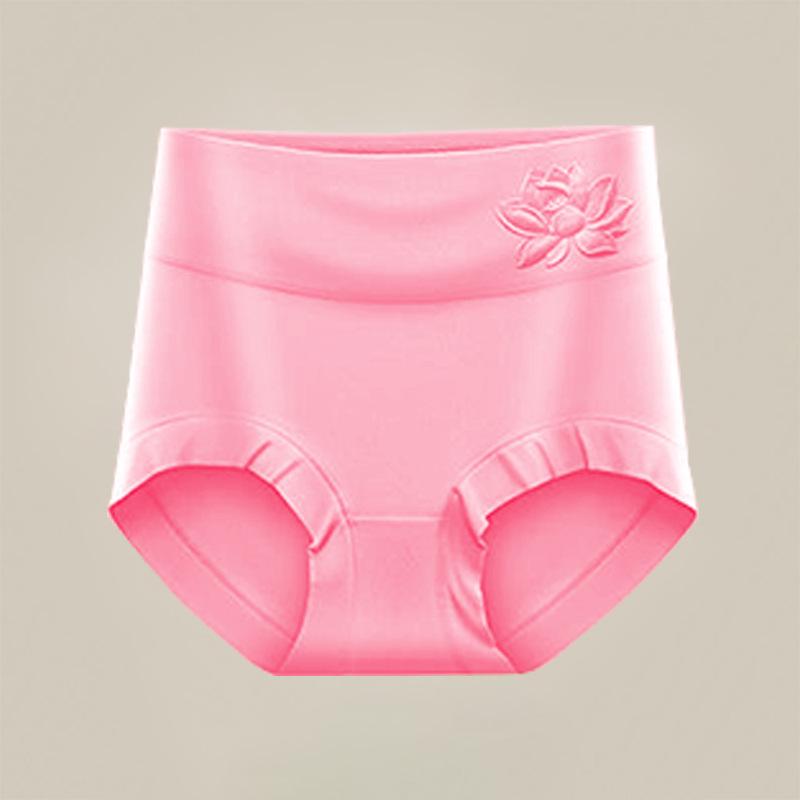

Modal High-Waisted Tummy Control Breathable Cotton Crotch Plus Size Panties for Women XL for 100-120 jin маджента