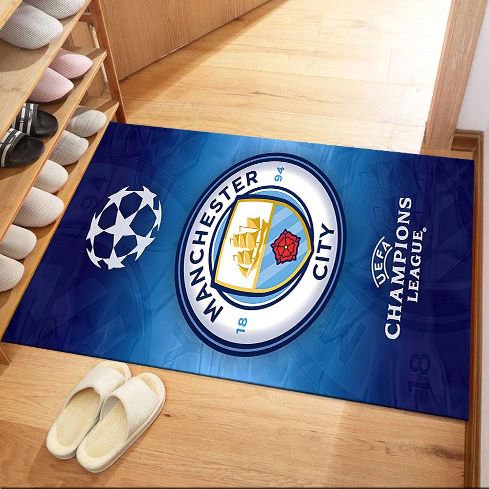 Manchester City Fc Square Rugs Are a Great Choice for Living Rooms, Bedrooms, Home Décor, and As Gifts.