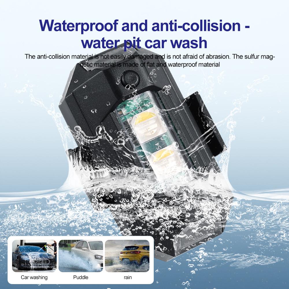 7 Colors Vibrate Style LED Anti Collision Warning Light Motorcycle Strobe Light Turn Signal Indicator Light USB Powered