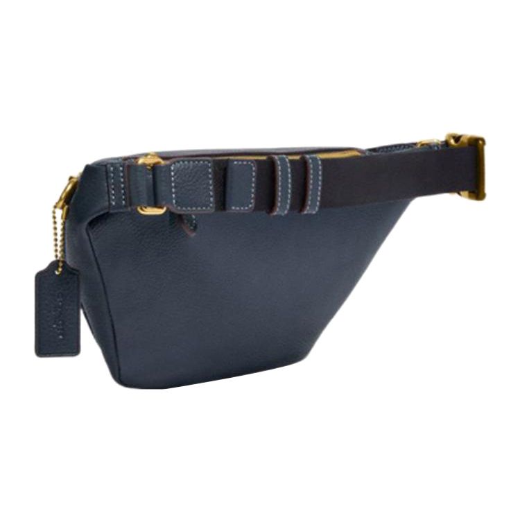 Coach Warren 40 Classic Monogram Zip Closure Leather And Fabric Shoulder Bag Men Shoulder Bag Denim CG994-B4DE