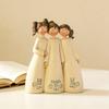 Resin Desktop Figurine Little Angel Girl/Sisterhood/Friendship Statue for Shelf Home Office Desk Car Decor