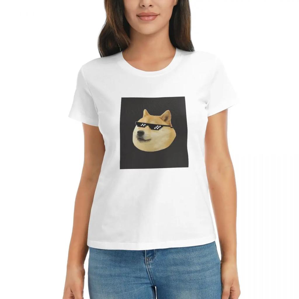 Women TShirt Doge Shiba Inu Memes Summer Short Sleeve Tees ONeck Cotton T Shirts Clothes Tops Streetwear
