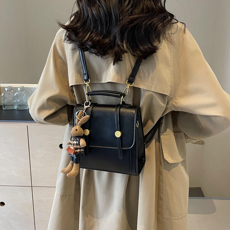 Newly Launched Niche Design Handbag - Stylish Double-shoulder Bag for Women, Korean-style Schoolbag, Retro Outdoor Travel Backpack
