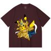 230 Gsm 100% Cotton Pokemon V25 Pikachu Leo Print Unisex Heavy Cotton T Shirt