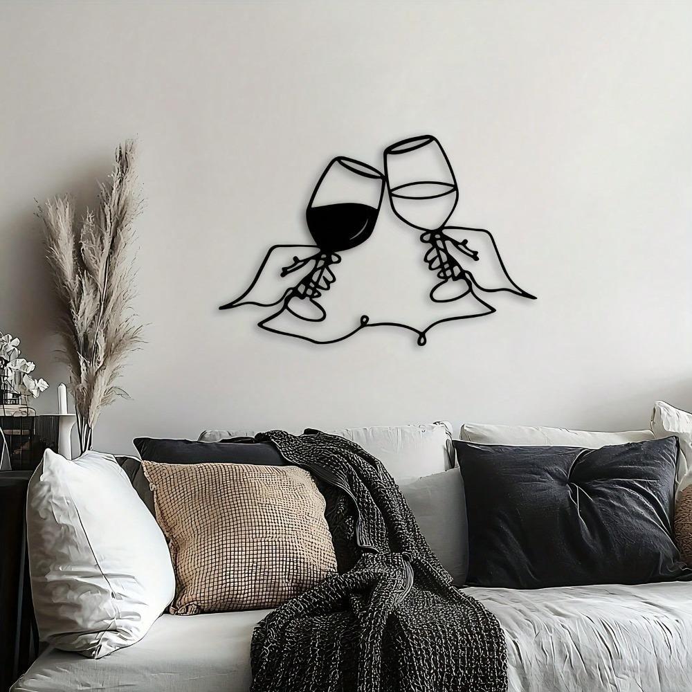 Handmade Metal Wall Art Wine Theme Iron Sculpture Grape Design Home Decor Gift