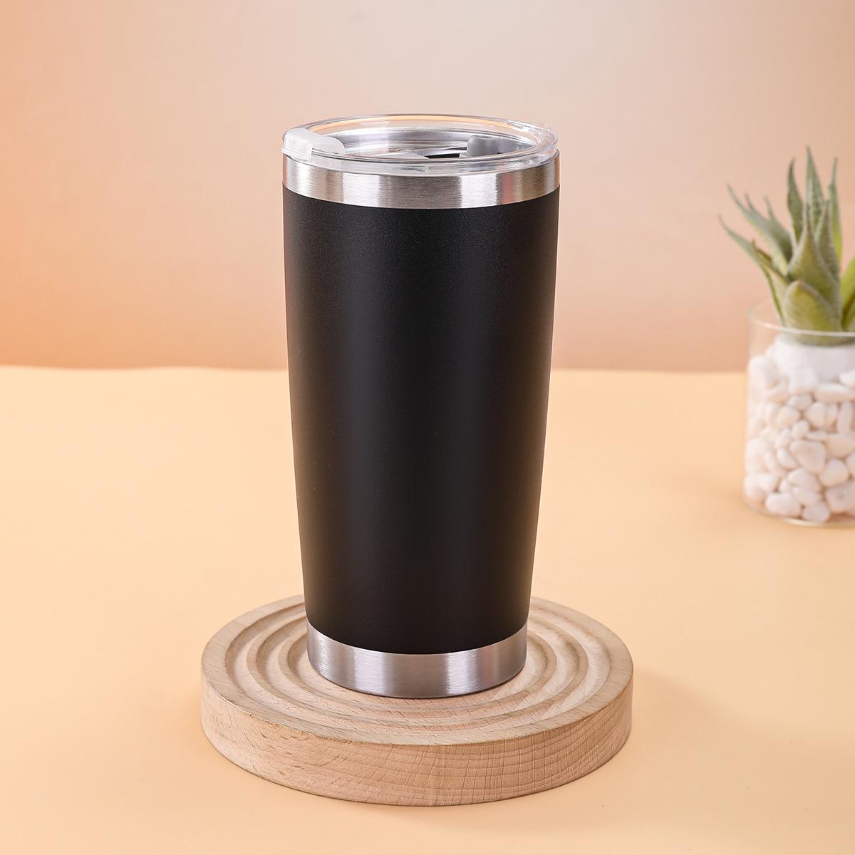 20oz Multicolor Double-Wall 304 Stainless Steel Car Thermos with Lid 20oz чёрный