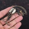 Erdnussbaum-Jaspis Anhänger Kupferdraht umwickelter Anhänger Echter Edelstein Handgefertigter Anhänger Kupferschmuck zum Geschenk Fisch-Anhänger Drahtumwickelter Schmuck