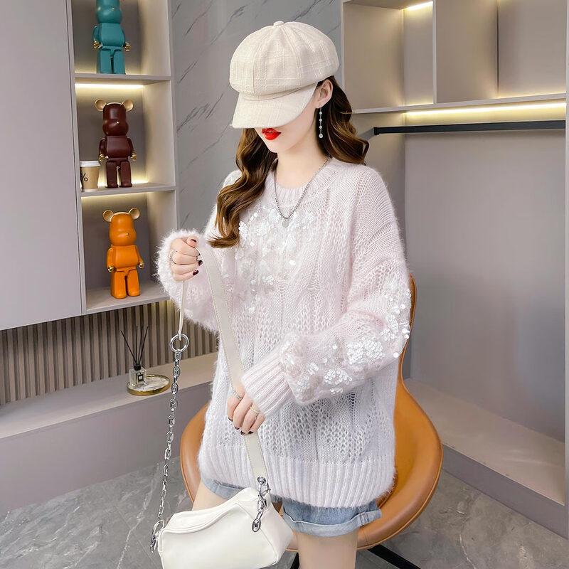 

IMAGINEX Women s Casual Long Sleeve Knit Sweater One Size