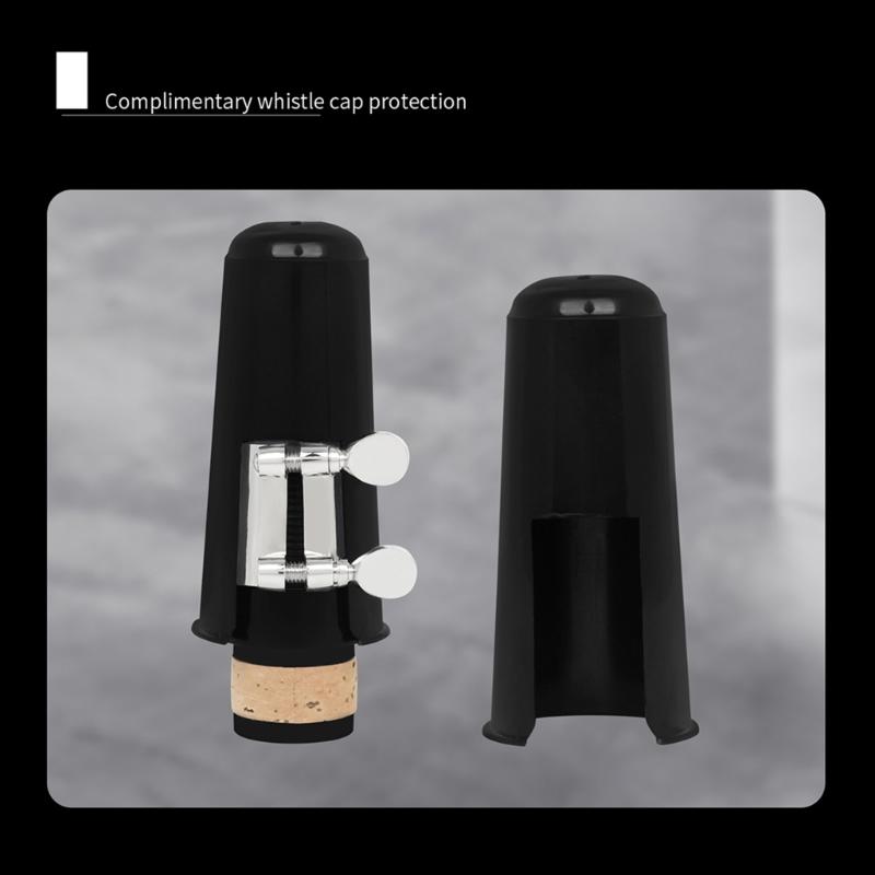 Clarinet Mouthpiece Kits Clarinet Blowing Head with Ligature,one Reed and Plastic Cap Replacement Clarinet Accessories