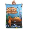 Warm BlanketChildren Travel Grizzys and The Lemmings Throw Blanket  Flannel Bedspread For Bedroom Street Trend Sofa Bed Cover