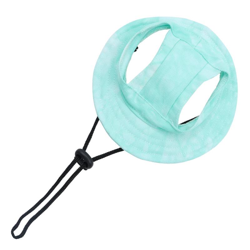 Sun Protection Hats for Dogs and Cats, Anti-sticking Hats, Anti-peeling Ears, Adjustable Rope Buckle Fisherman Hats for Pets