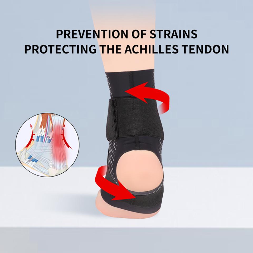 1Pcs Ultra-Thin Ankle Braces Built-In Silicone Resin Anti-Slip Points High-Elasticity Shock Absorption Sports Protection Unisex