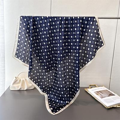 Foulard Quadrato Grande in Seta Simulazione Pois Geometrici Stampa di Alta Gamma Sciarpa di Seta Sciarpa a Spalle Foulard per Capelli Sciarpa per Protezione del Collo Sciarpa Decorativa da Donna