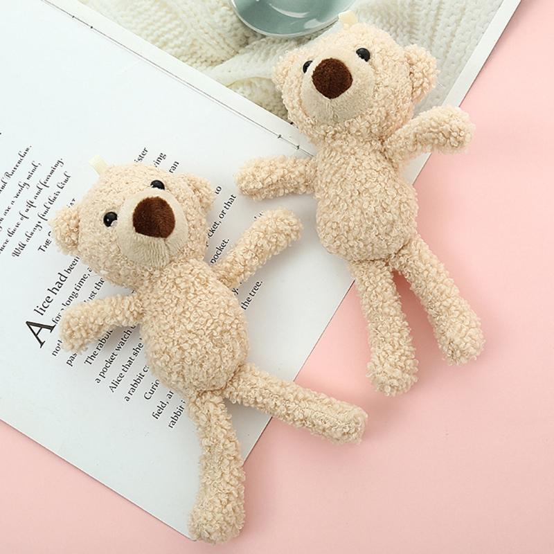 8in Stuffed for Doll Mini Bear Toy Soft Plush Toy Room Decoration Emotion Appease for Baby Girls Office Ornament Car Dec