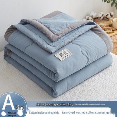 Xinjiang Cotton Summer Quilt - Machine Washable, Pure Cotton, Lightweight for Dormitory or Home Use