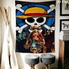 One Piece Monkey D Luffy Wall Tapestry Aesthetic Wall Hanging Printed Fabric Blanket Decorative Tapestries For Bedroom Living Room Home Decor