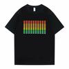 Popolare Equalizzatore Attivo al Suono El Tshirt Equalizzatore Light Up Down Led Tshirt Lampeggiante Attivato dalla Musica T-shirt a LED Unisex Unisex Tee
