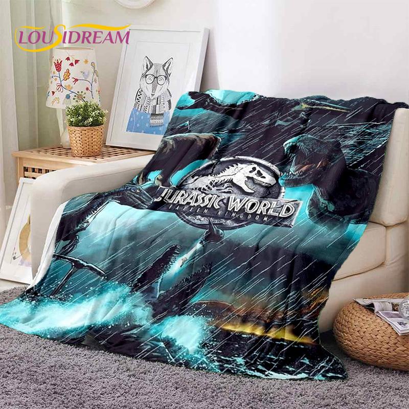 3D Cartoon Jurassic Park Dinosaurier Dino Weiche Flanelldecken, Überwurf Decke Bequeme Decke für Picknick Betten Zuhause Schlafzimmer Kinder