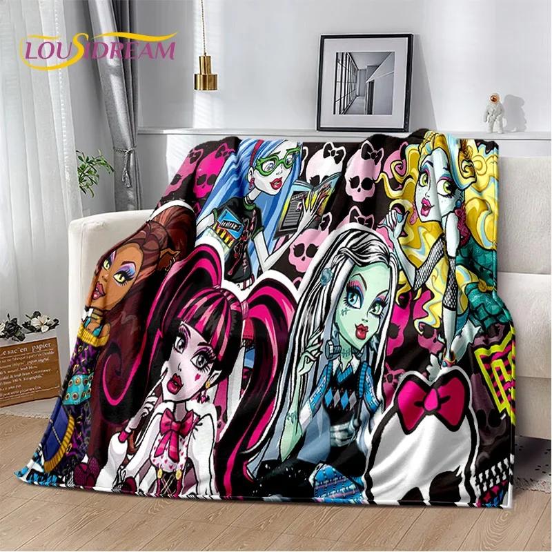 Cartoon Monster High Draculaura Wampir Miękkie Koce, Utrzymuj Ciepły Koc Wygodny Na Piknik Łóżka Sofa Dom Sypialnia Dzieci