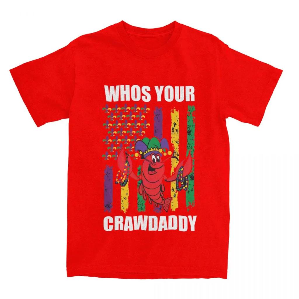 Men Women's Funny Mardi Gras Shirts Apparel Novelty Crawdaddy Crawfish Jester Beads T Shirt Tee Clothing New Arrival