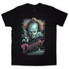 IT Pennywise Derry T Shirt Short Sleeve Shirt Unisex Men Women Summer Men's T-Shirt Black Crew Neck Cotton Tee