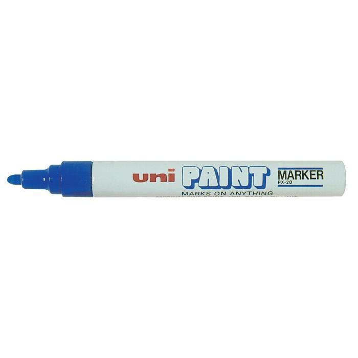 Permanent Oil Paint Marker - UNI-BALL - PX20-BLF - Medium Bullet Tip - Dark Blue - Pack of 12