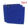 Lot de 3 serviettes de golf en microfibre triple pliage 30 cm x 30 cm avec crochet de suspension Motif gaufré Disque de vol pour le sport et les activités de plein air