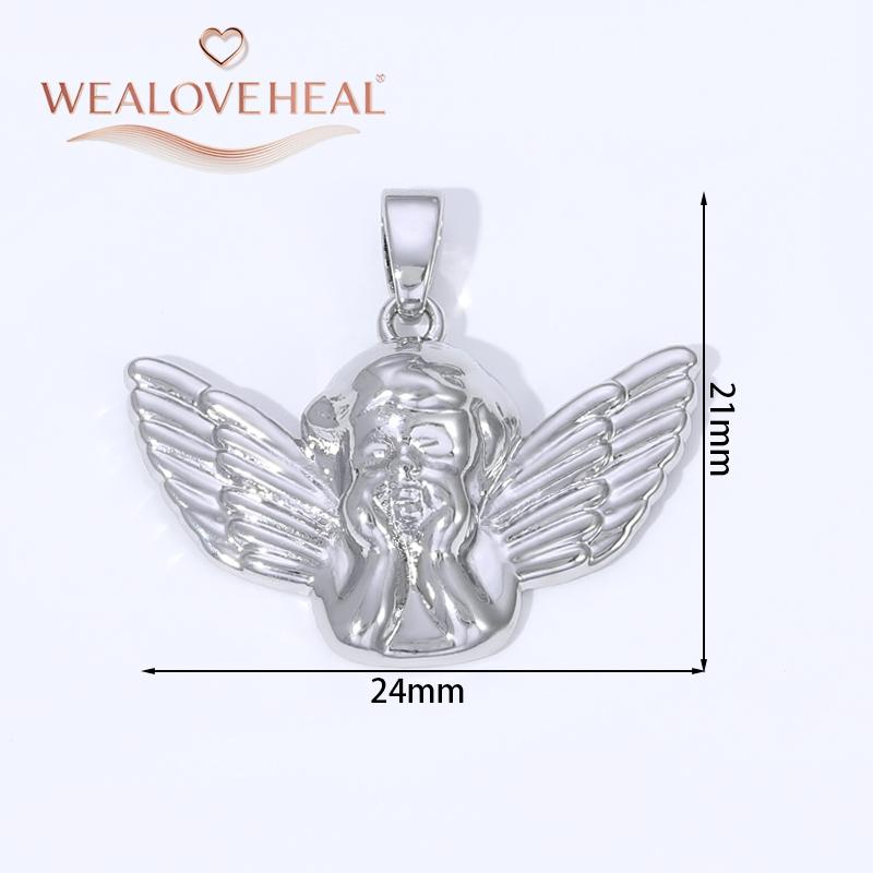 18K Gold Plated Brass Metal Cubic Zirconia Sun / Cross / Horseshoe / Chili Pepper / Wings Pendants Charms For Jewelry Making