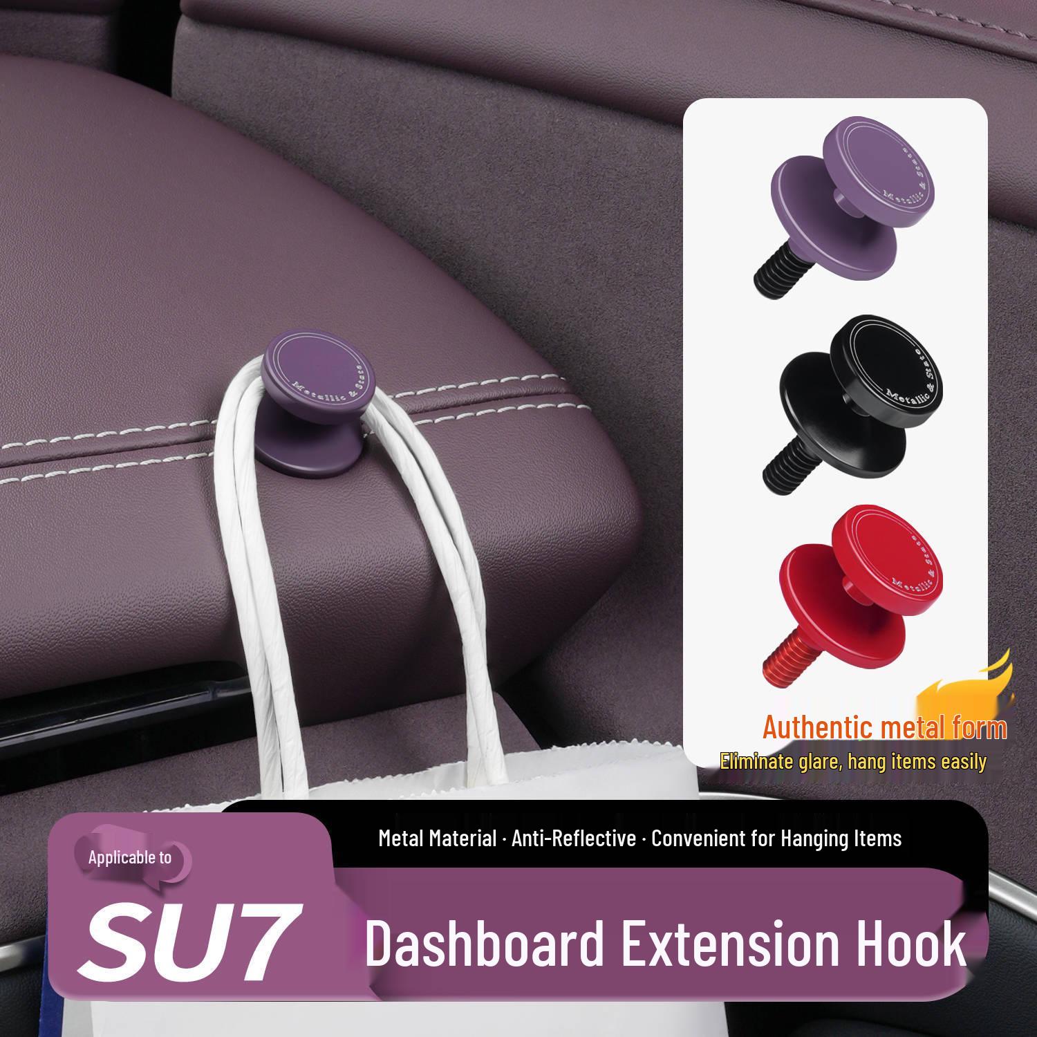 Multi-functional Car Hook for Dashboard Storage - Metal Screw Cap Accessories for Xiaomi SU7/YU7 No specification