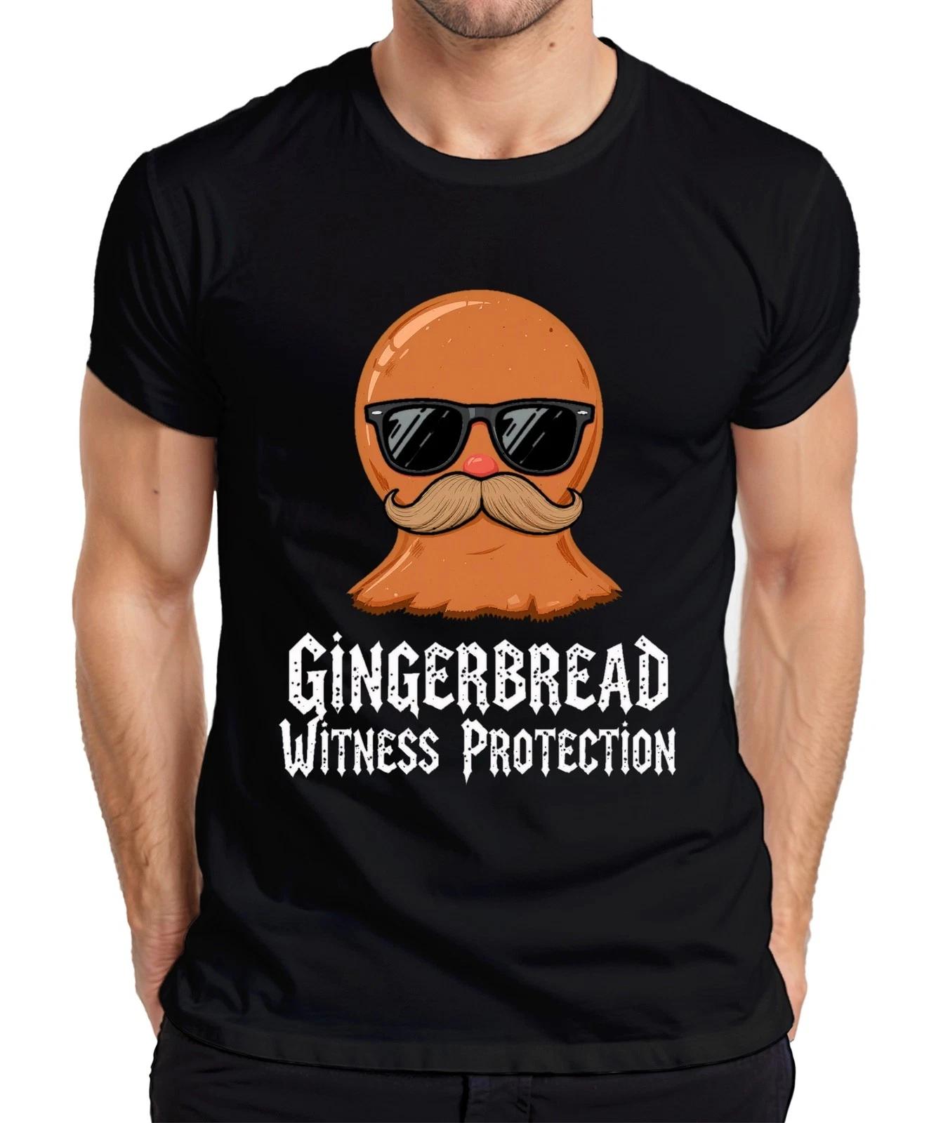 Gingerbread Witness Protection lustig Schnurrbart Sonnenbrille Herren T-Shirt S