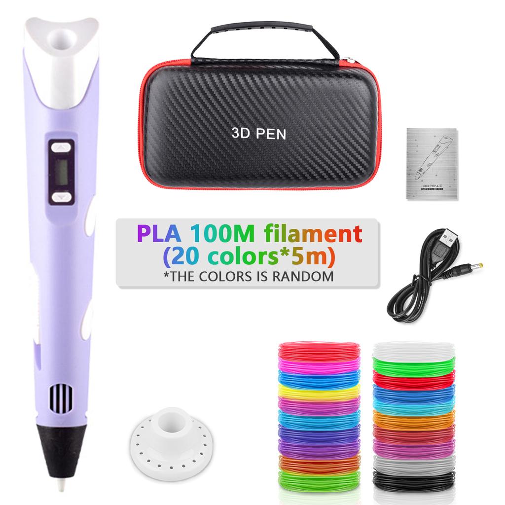 3D Printing Pen New 3D Pen with PLA Filament for Children Kids Creative DIY Pens Child's Birthday Gift Christmas